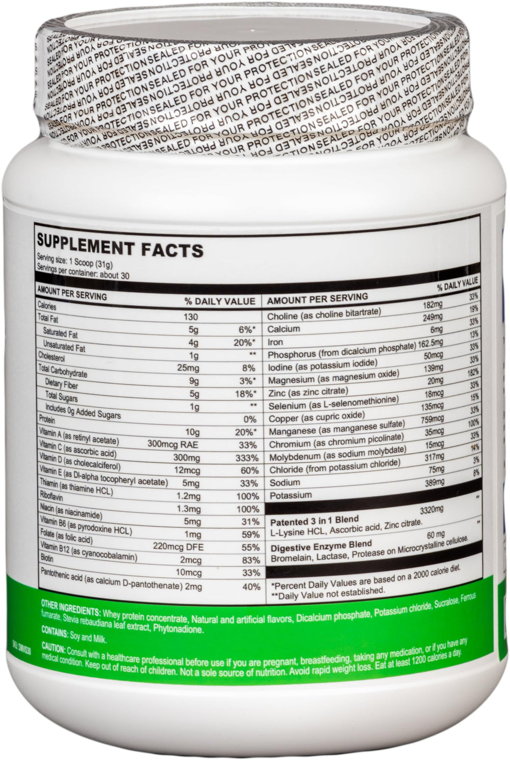 Del Mar Health Enable Weight Loss Shake Vanilla 2lb 8oz packaging