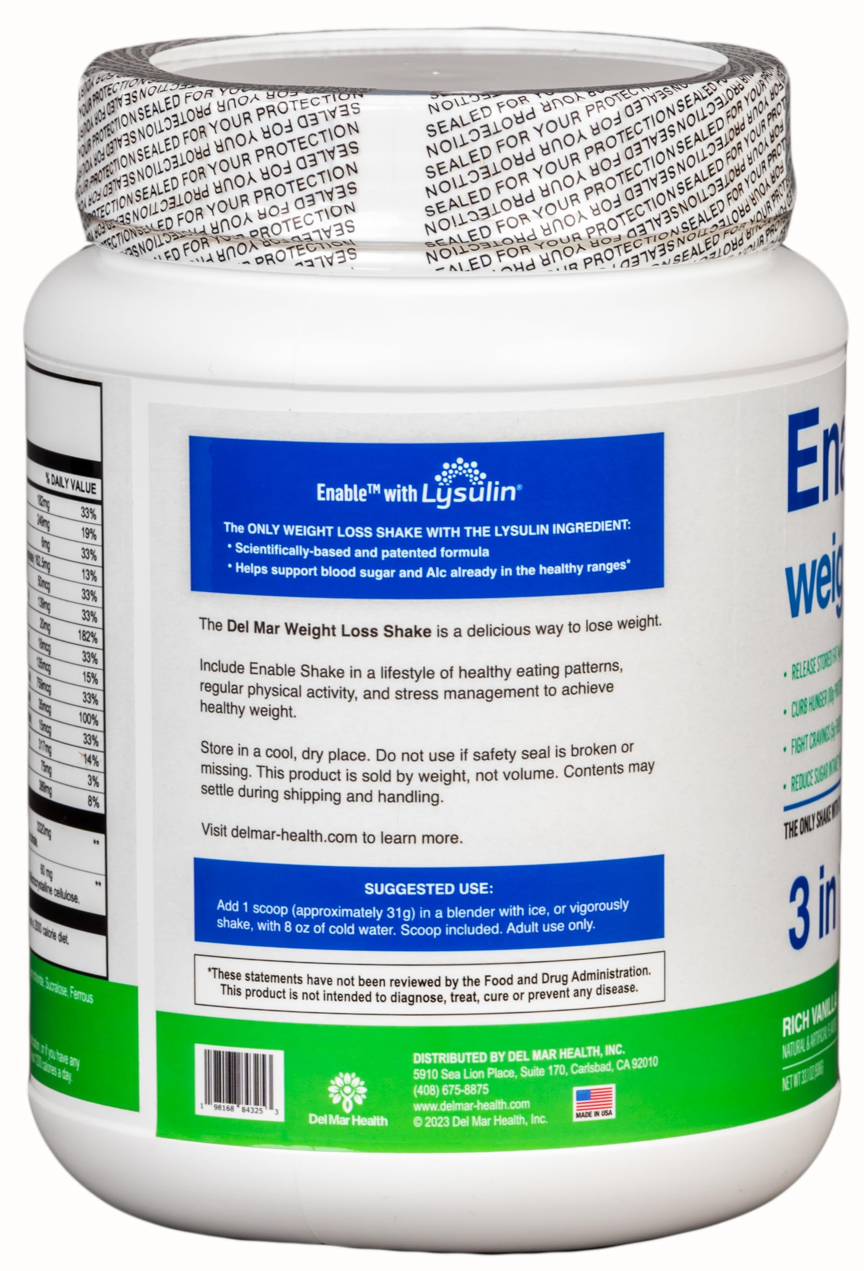 Glass of prepared vanilla shake beside packaging