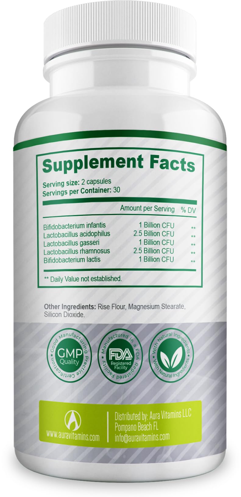 Close-up of delayed-release probiotic capsules