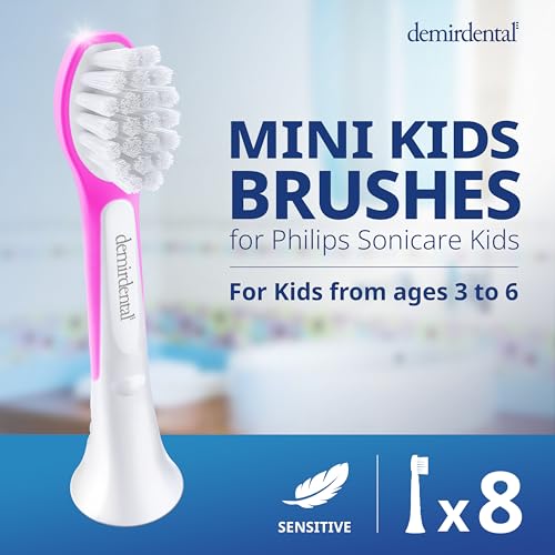 Close-up of Magenta Demirdental mini head for Philips Sonicare