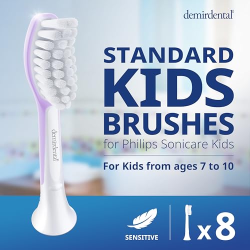 Lilac replacement brush head close-up for ages 7–10