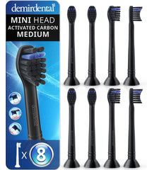 demirdental Active Charcoal Mini Medium Toothbrush Heads for Philips Sonicare - image 1