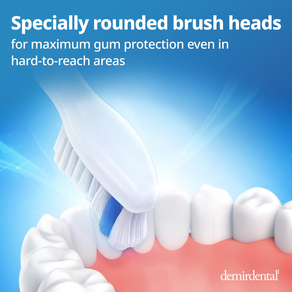 Raised center filaments for larger brushing contact area