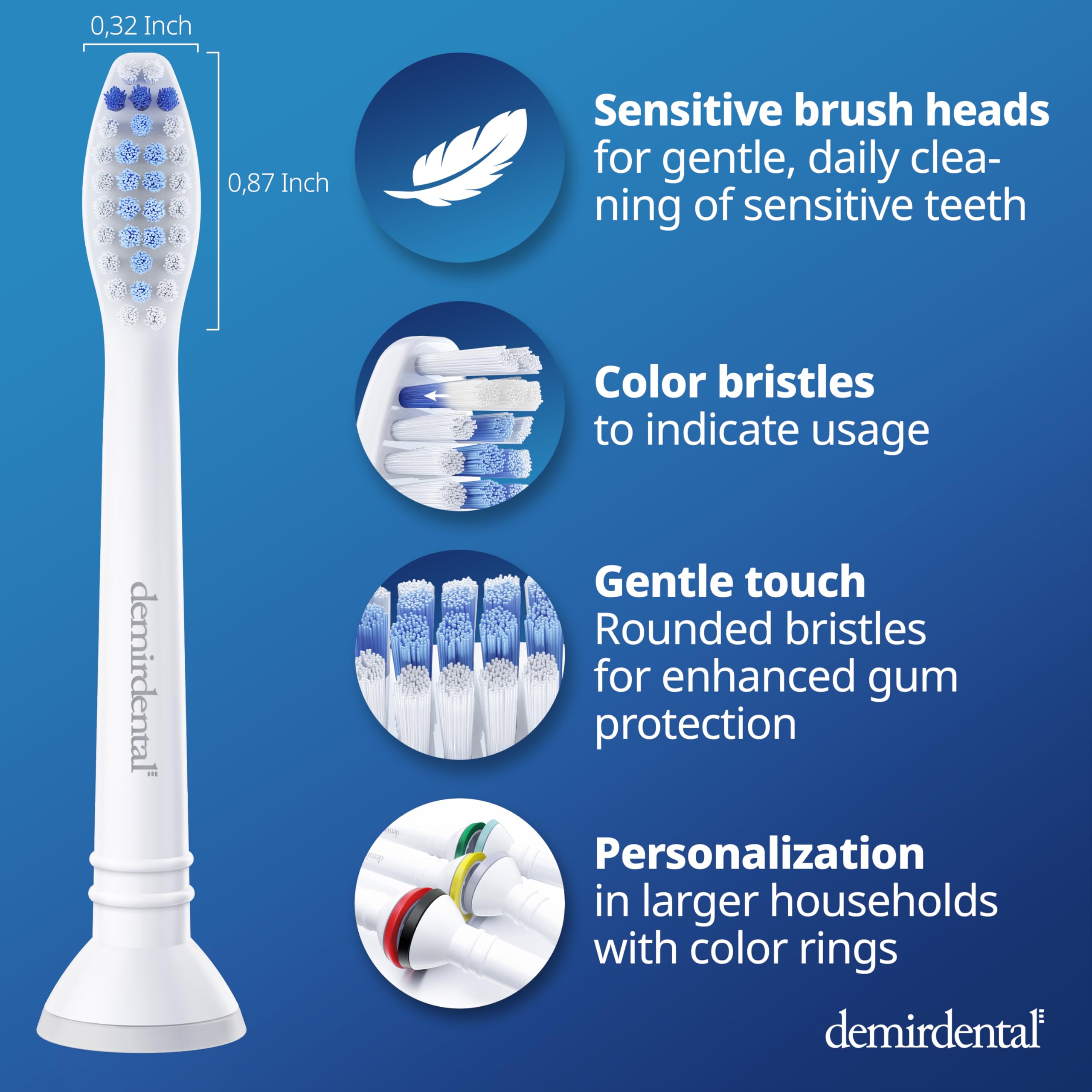 Diamond-rounded filaments for gentle cleaning