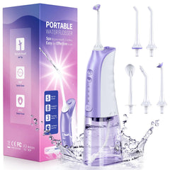 Demita cordless water flosser purple front view