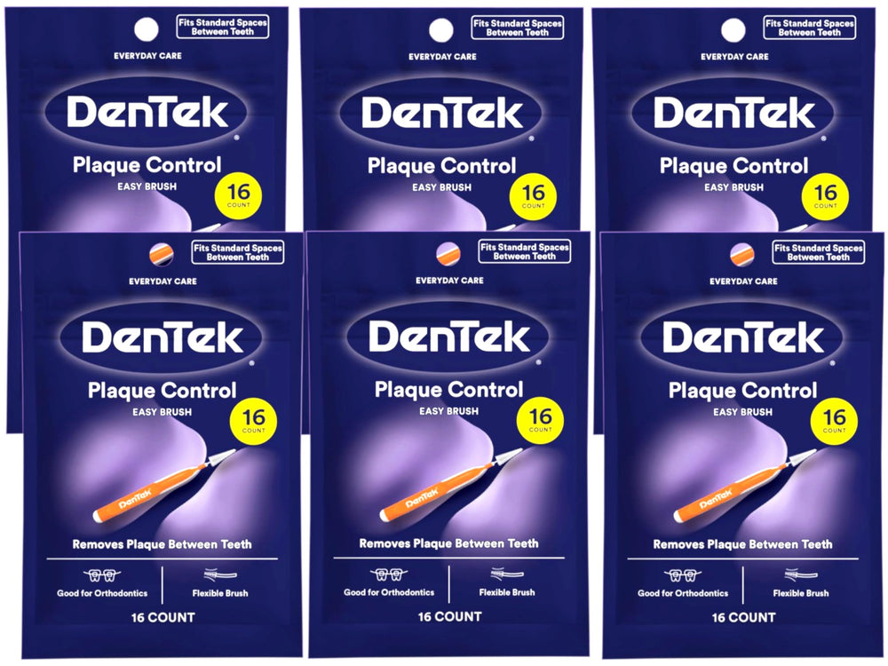 DenTek Easy Brush Dental Cleaners standard 16-count pack front view