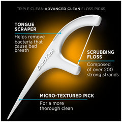 DenTek Triple Clean 3-pack packaging with 75 picks