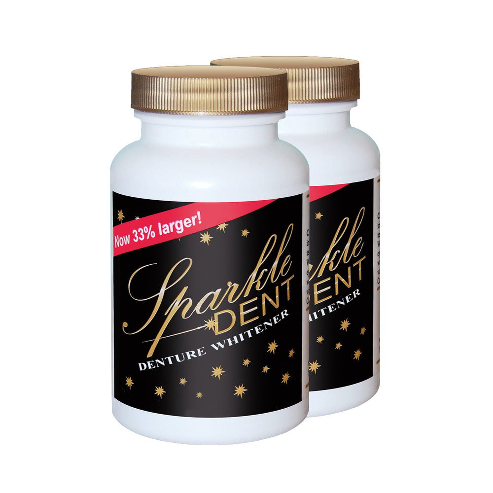 Sparkle-Dent denture cleaner 2-pack package