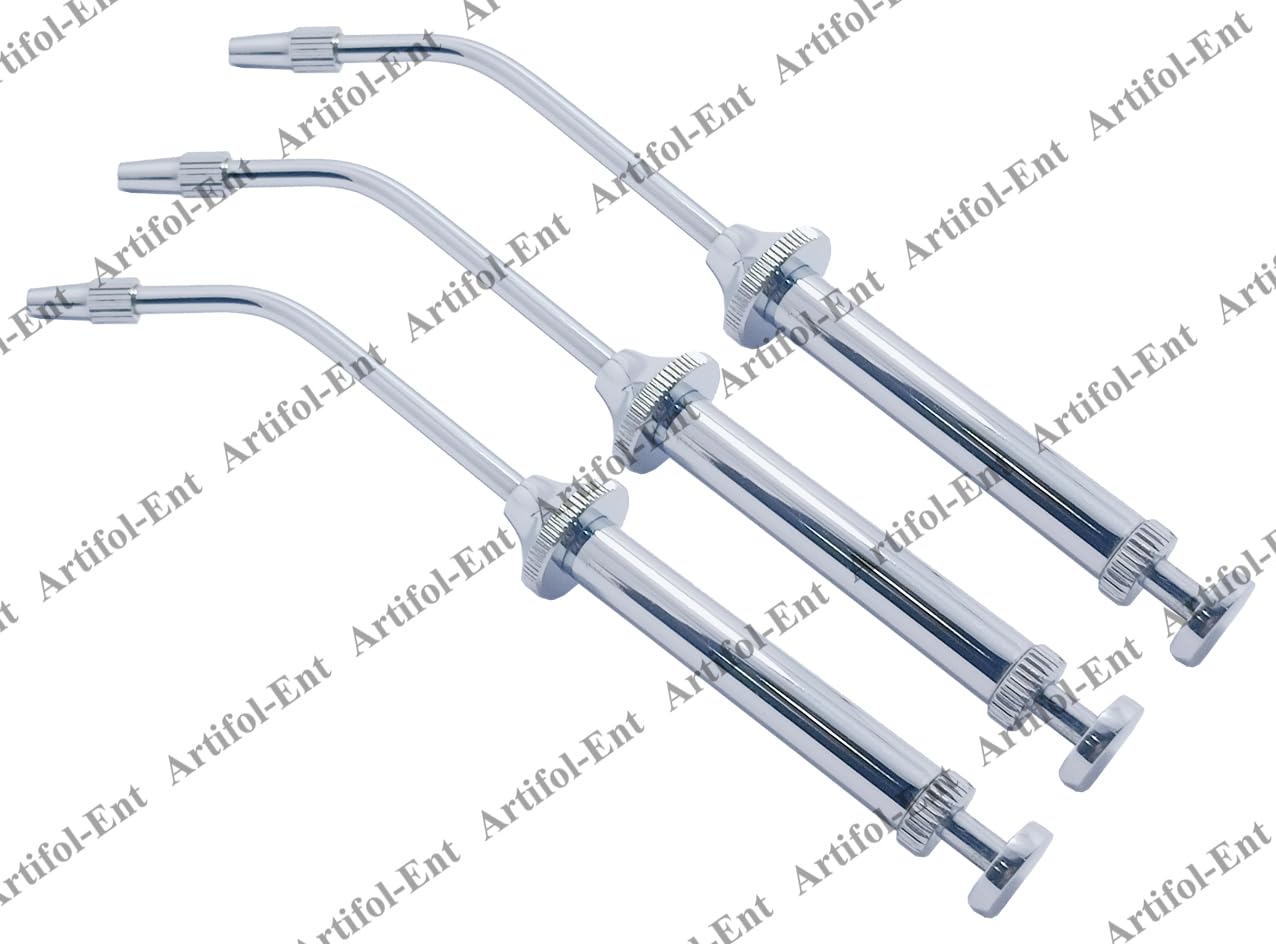 Three-piece dental amalgam carrier guns displayed together