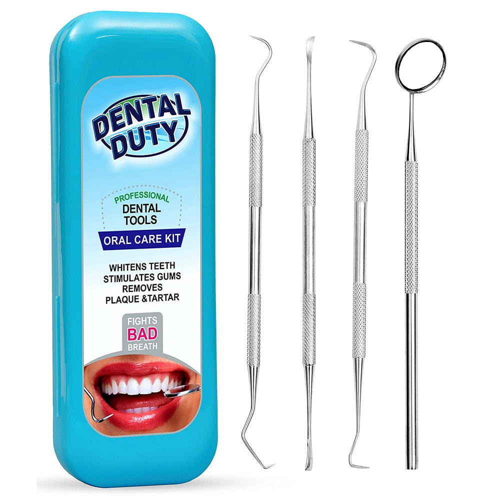 Dental Duty Aqua kit with mirror, scaler, scraper and tooth pick