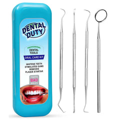 Dental Duty Aqua kit with mirror, scaler, scraper and tooth pick