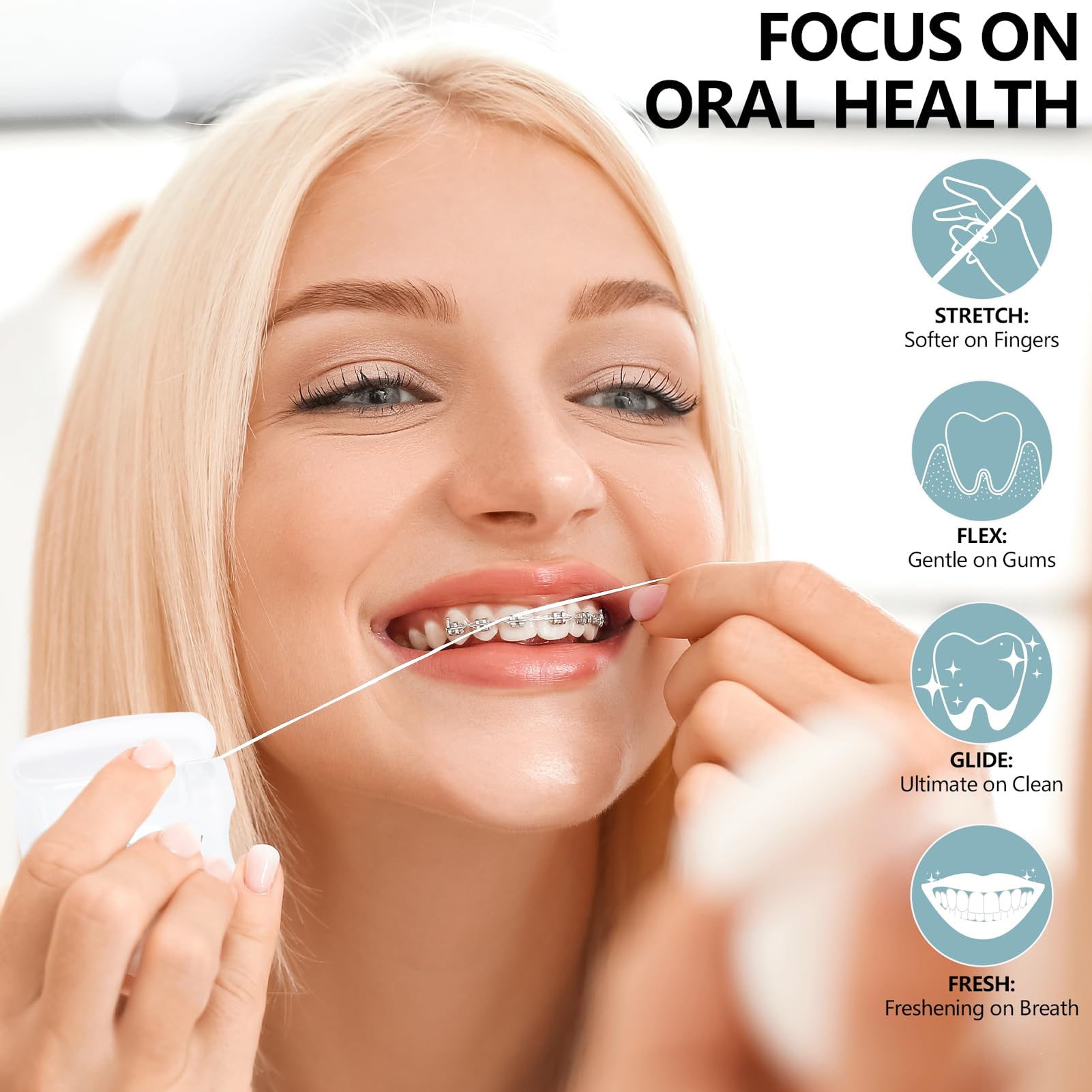 Packaging of coconut oil dental floss