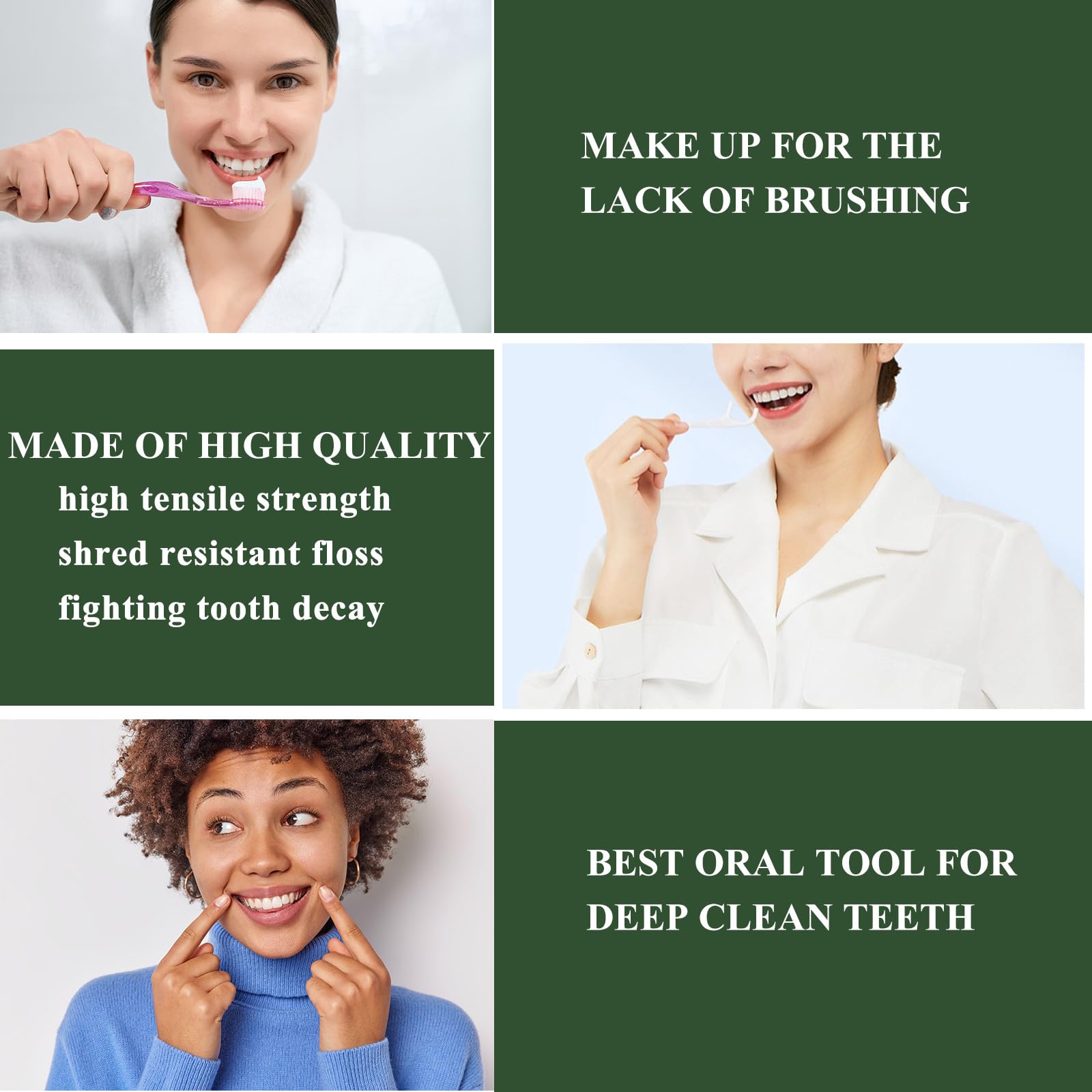Ergonomic high-density floss handle for a secure grip