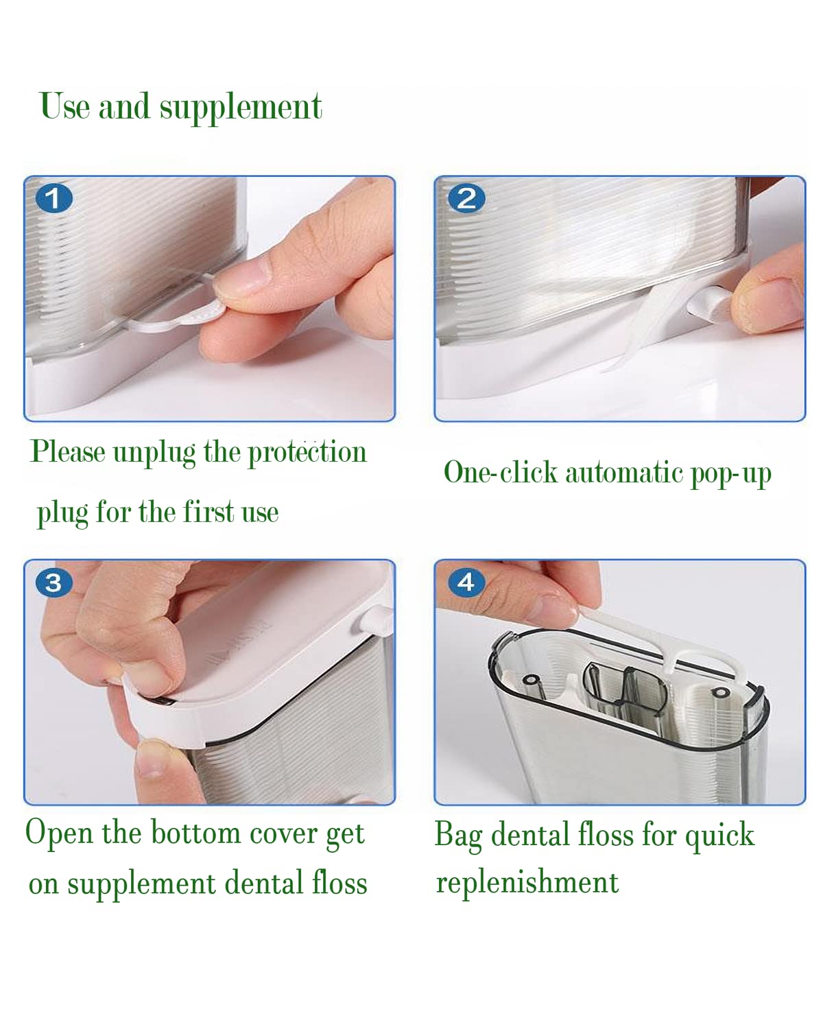 Two boxes of unflavored floss picks in clear cases