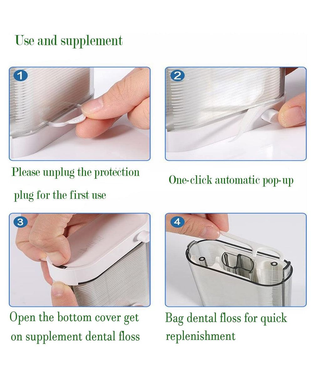 Two boxes of unflavored floss picks in clear cases