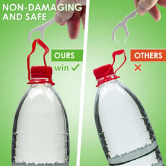 Dispenser with push-button eject releasing a floss stick