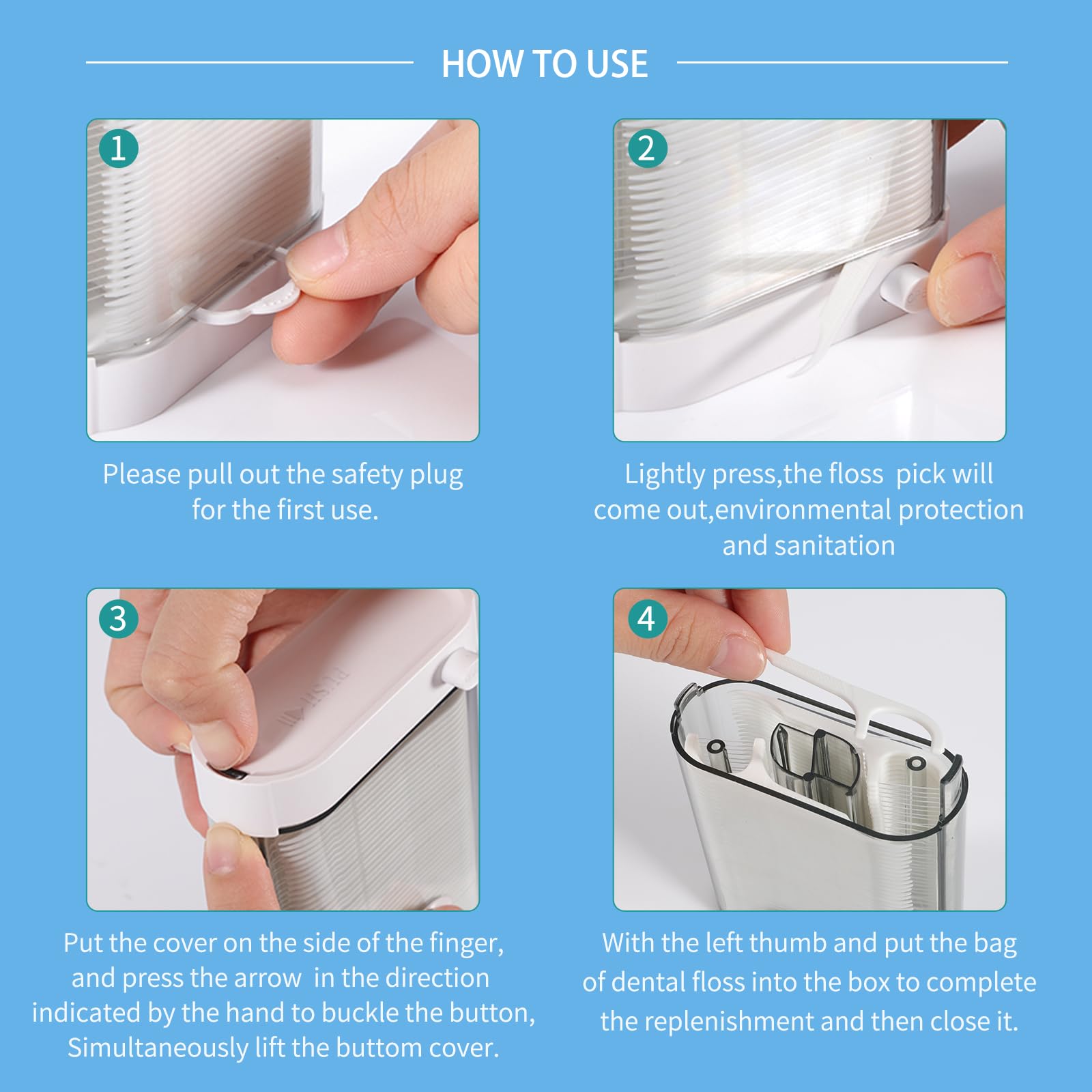 Travel-friendly floss storage in backpack or car