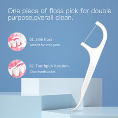Toothpick-ended floss flosser for hard-to-reach areas