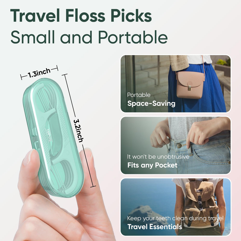 Floss pick showing soft floss for gentle cleaning