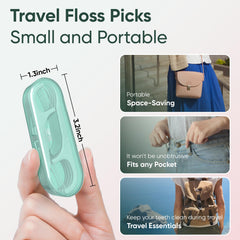 Floss pick showing soft floss for gentle cleaning