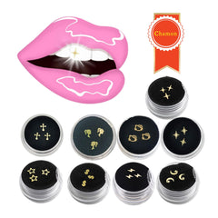 Front view of the 18K gold-plated dental gems pack box