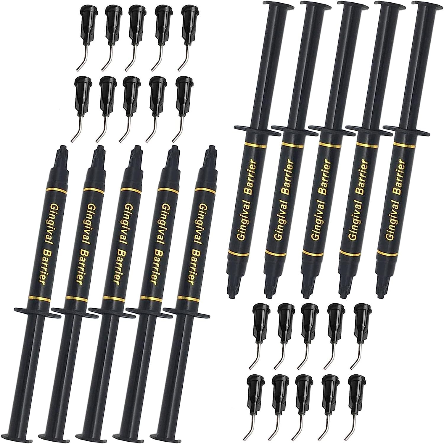 Gingival barrier gel 3ml tubes in a 10-pack kit with applicator tips