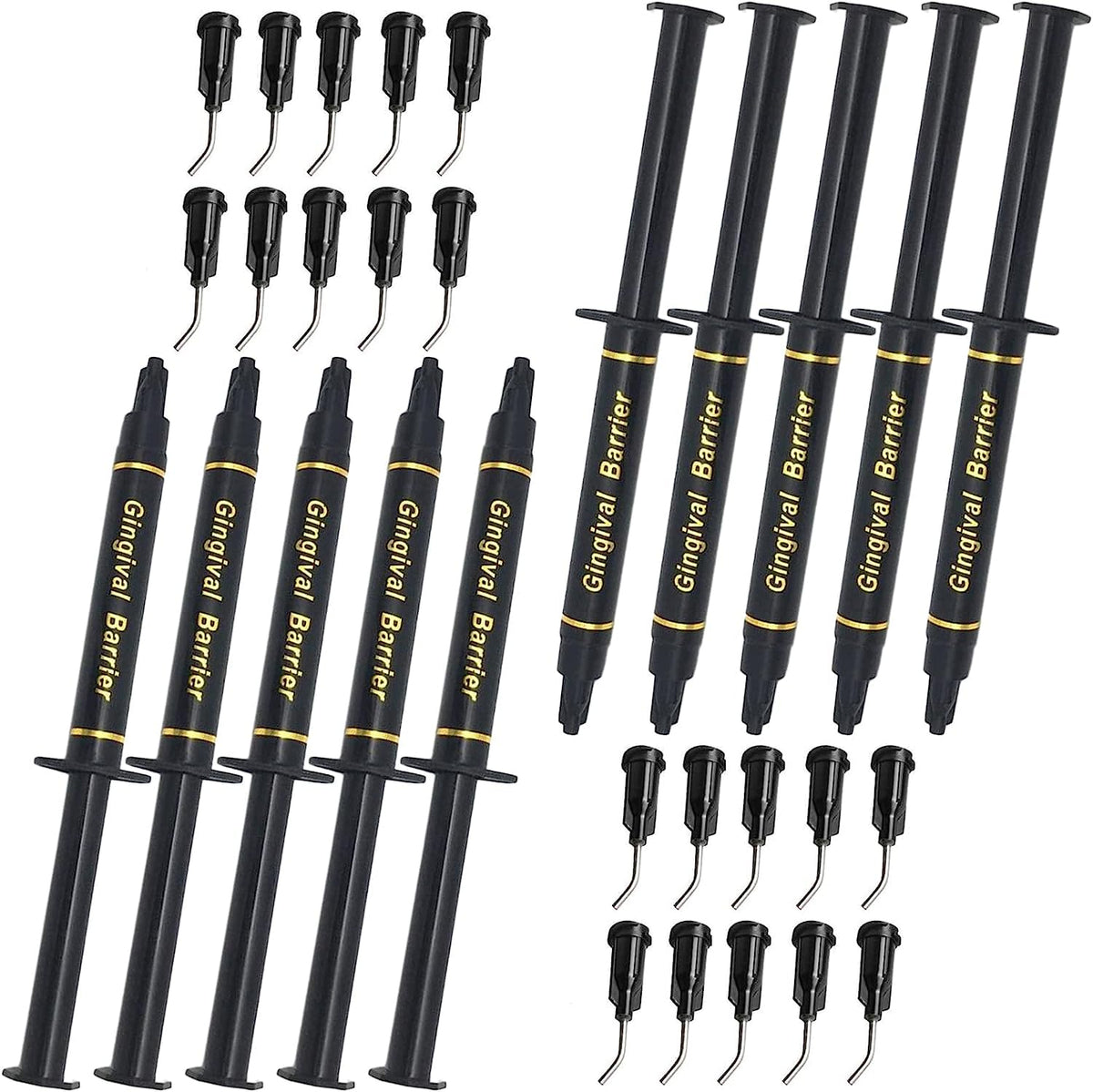 Gingival barrier gel 3ml tubes in a 10-pack kit with applicator tips