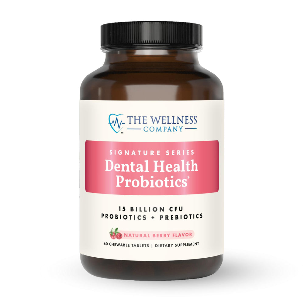 The Wellness Company Dental Health Probiotic bottle front view