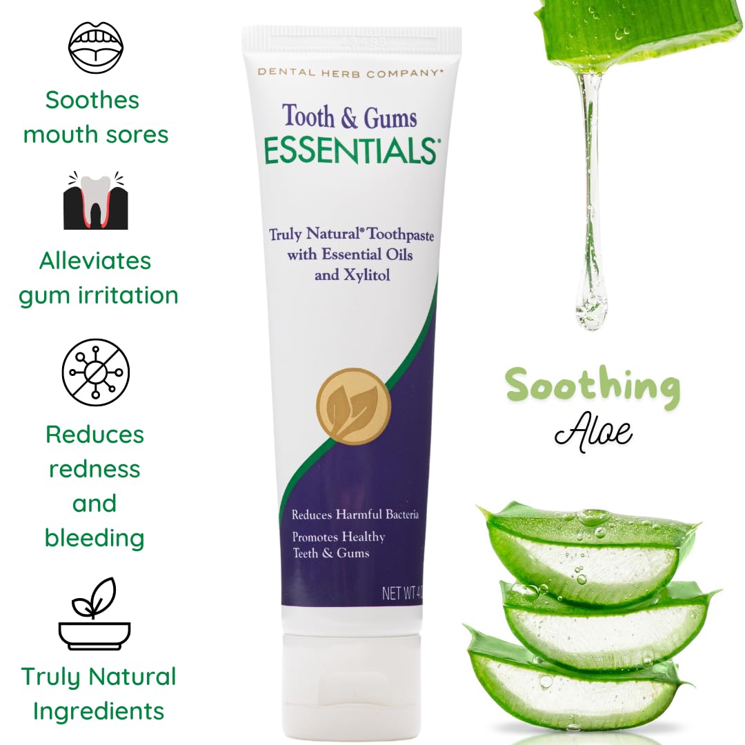 Ingredients featuring essential oils and herbs for Essentials toothpaste