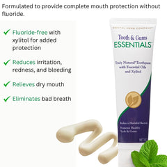 Jar label showing Dental Herb Essentials toothpaste