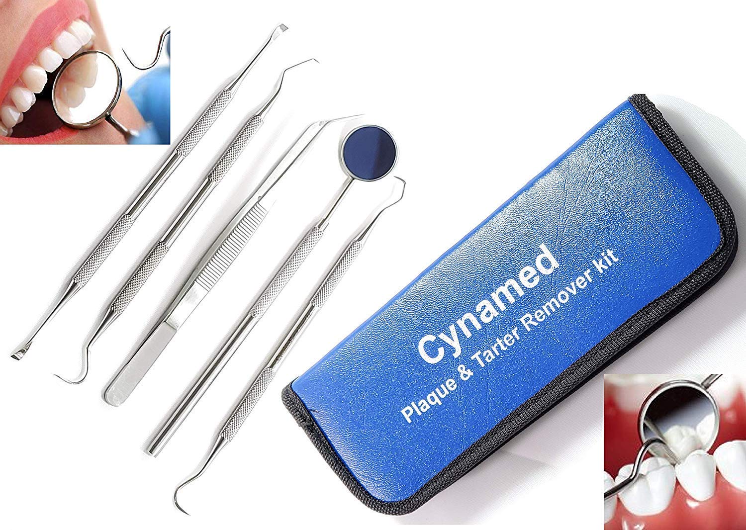 Overview of the 5-piece dental hygiene set