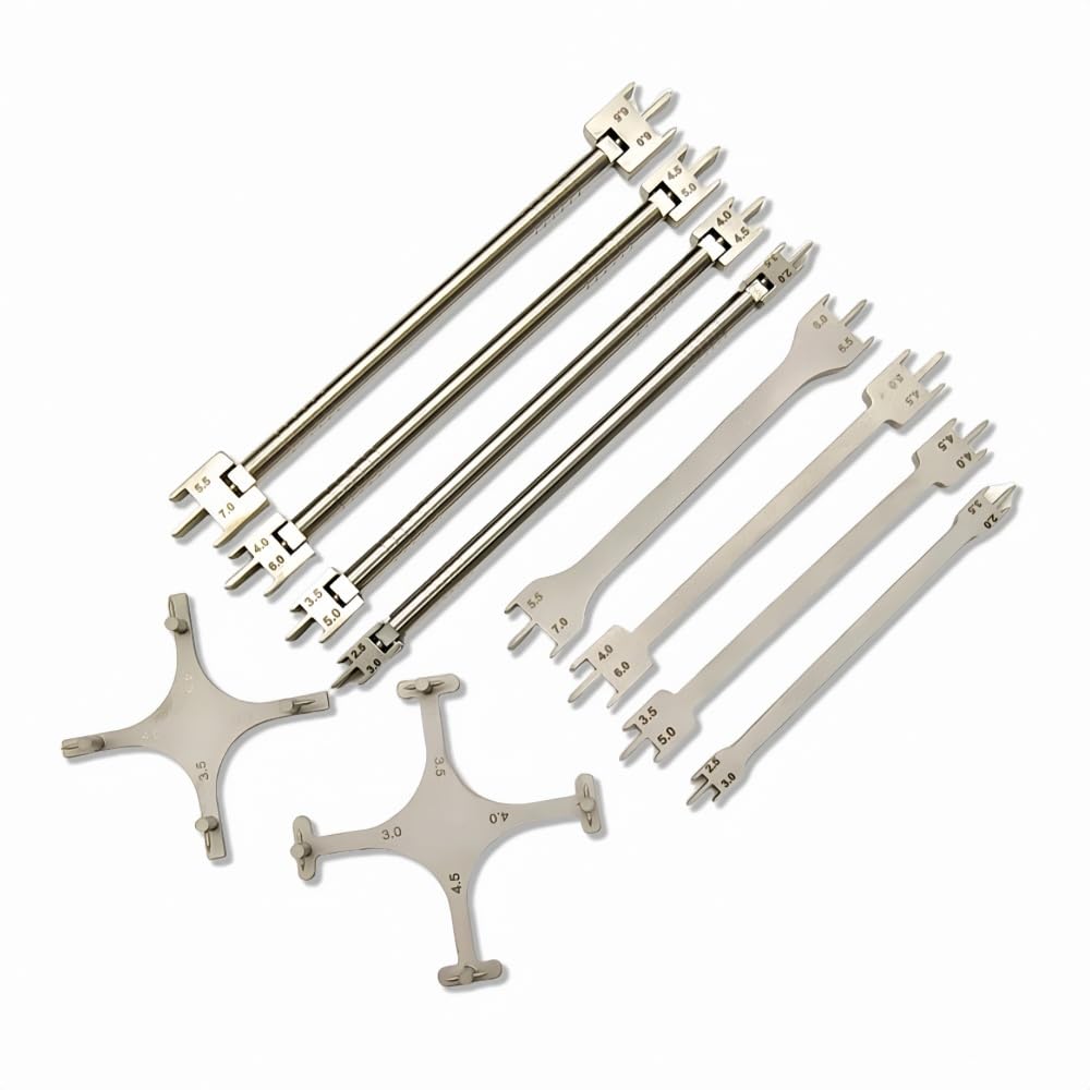 1-piece adjustable bracket positioner tool with 4.0-6.0 and 4.5-5.0 ranges