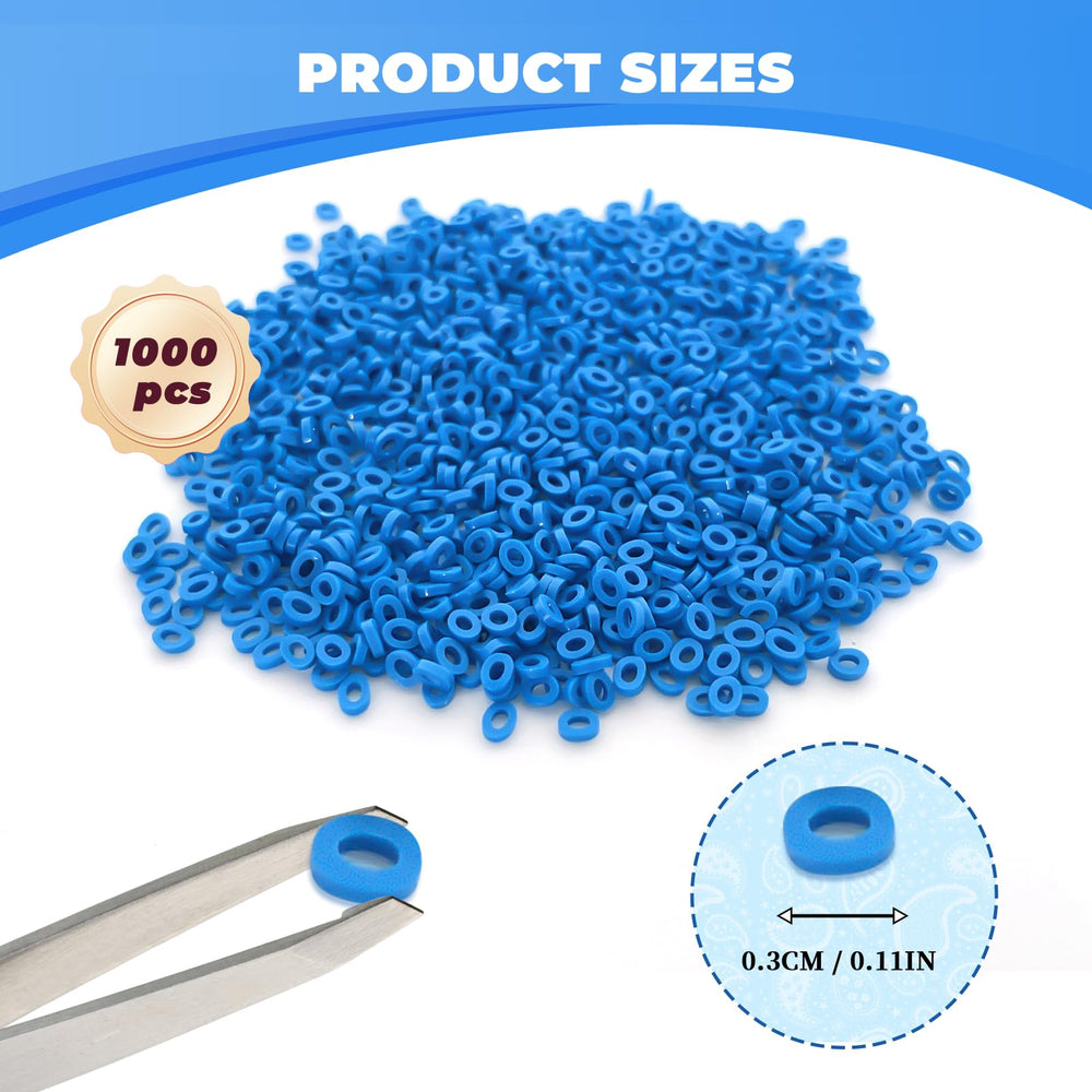 Elastic orthodontic separator close-up, latex-free material