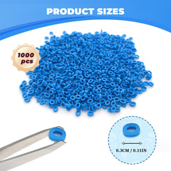 Elastic orthodontic separator close-up, latex-free material