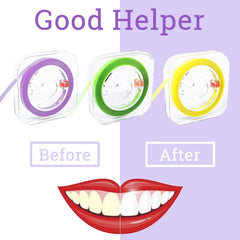 Close-up of flexible resin dental strip