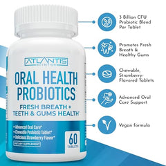 Dental probiotic tablets for teeth and gum care.