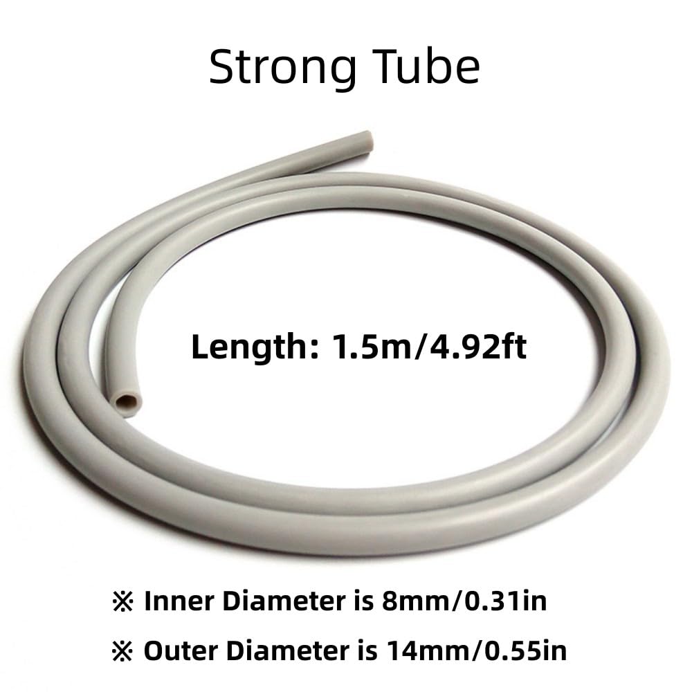 Internal hexagonal design enhances vacuum for saliva ejector silicone tube