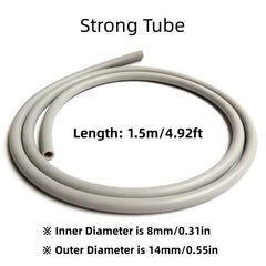 Internal hexagonal design enhances vacuum for saliva ejector silicone tube