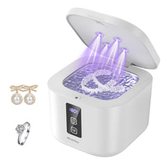 Dental ultrasonic retainer cleaner machine with 375ml capacity on countertop