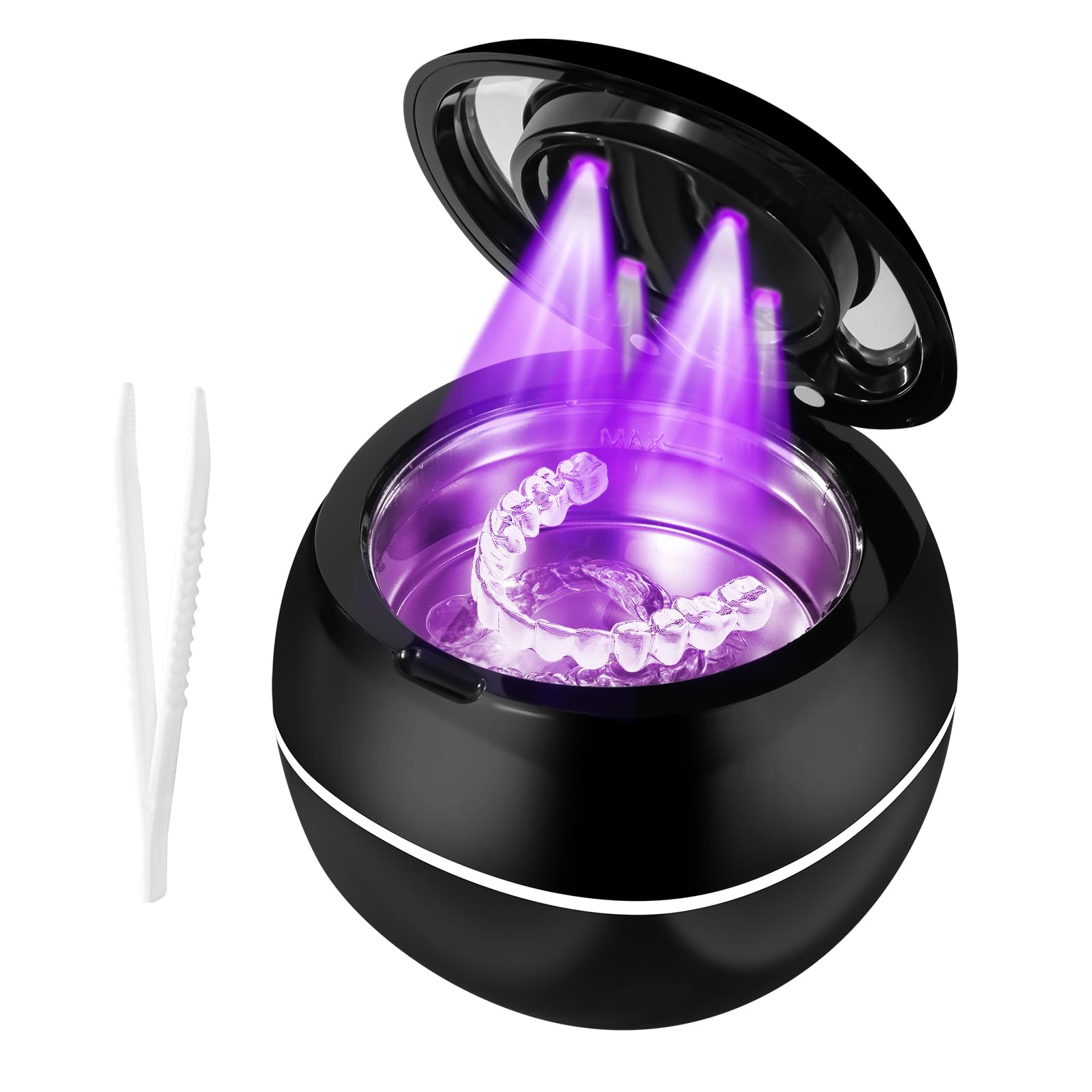 Front view of the Dental Ultrasonic Retainer Cleaner with 180ml stainless steel interior