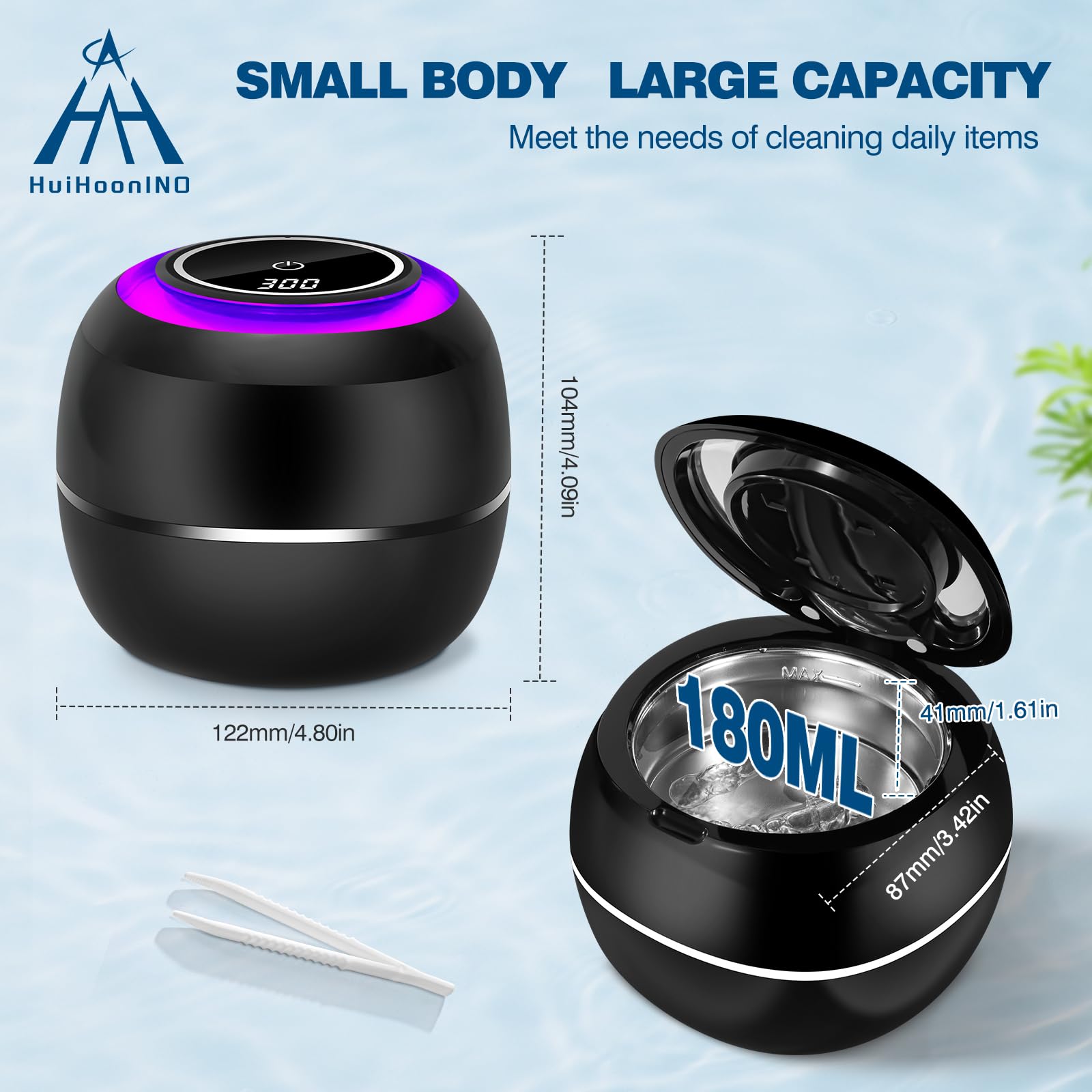 Interior 180ml stainless steel chamber