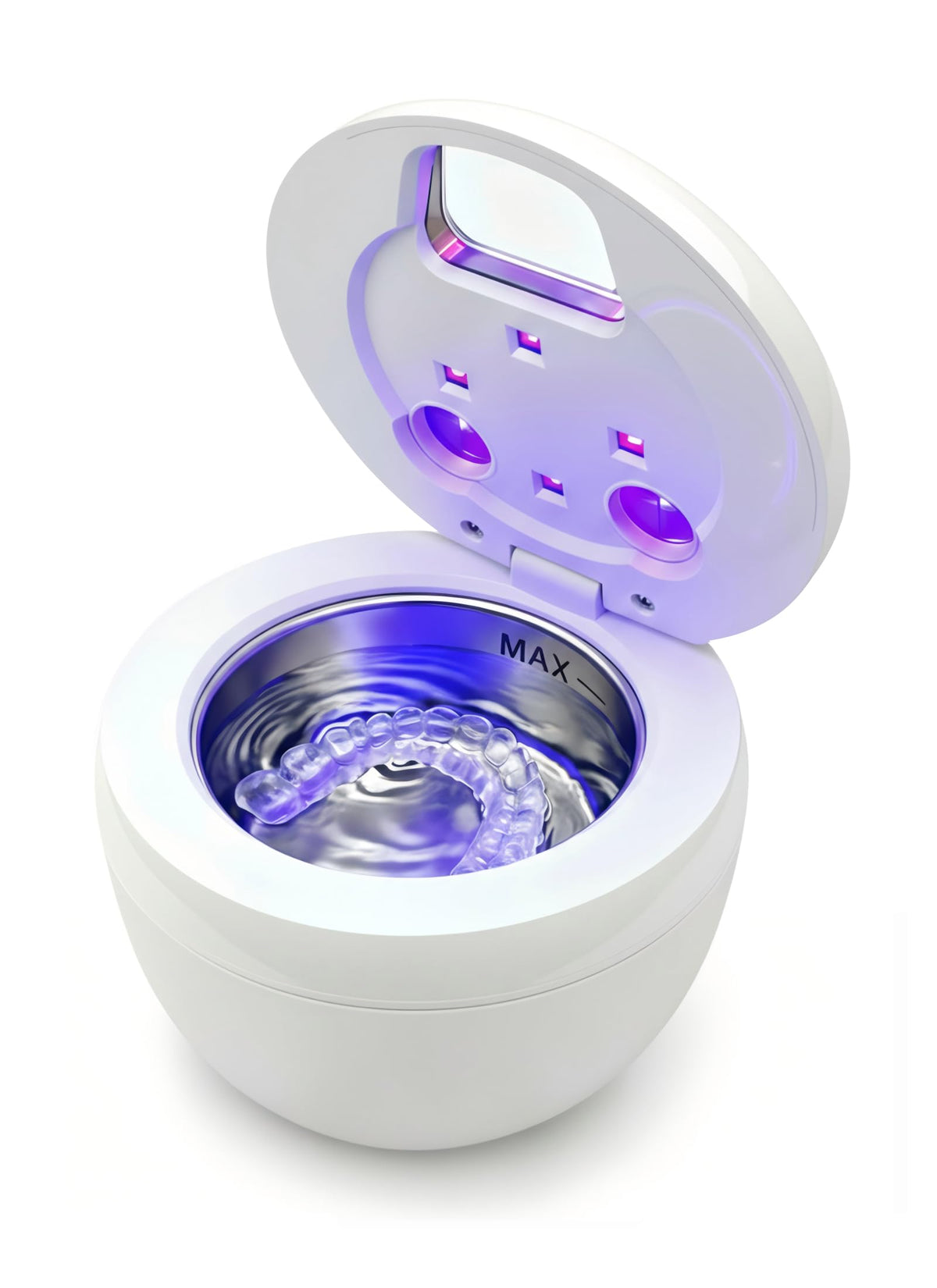 Front view of Dental Ultrasonic Retainer Cleaner Machine showing 200ML tank