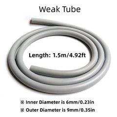 Dental suction silicone tube weak tube - 1.5m length, connected tubing