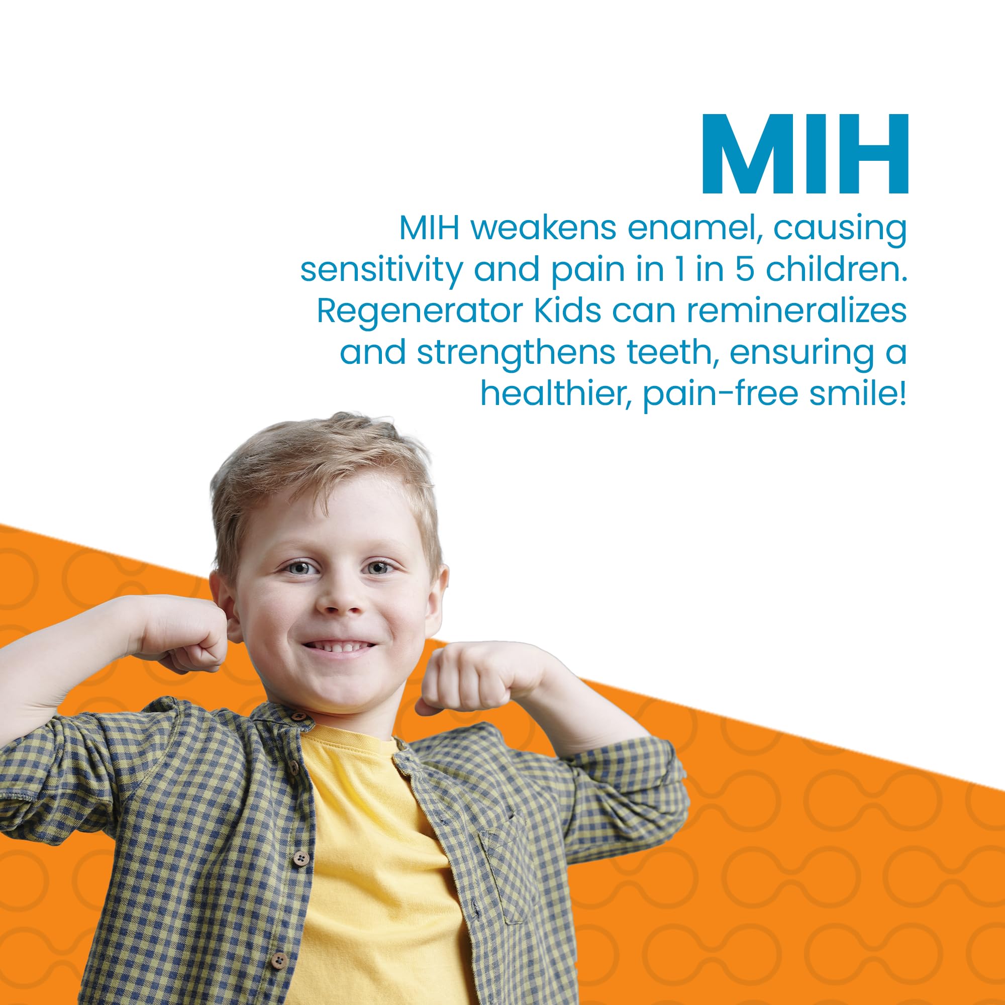 Child brushing teeth using Dentalclean MIH toothpaste