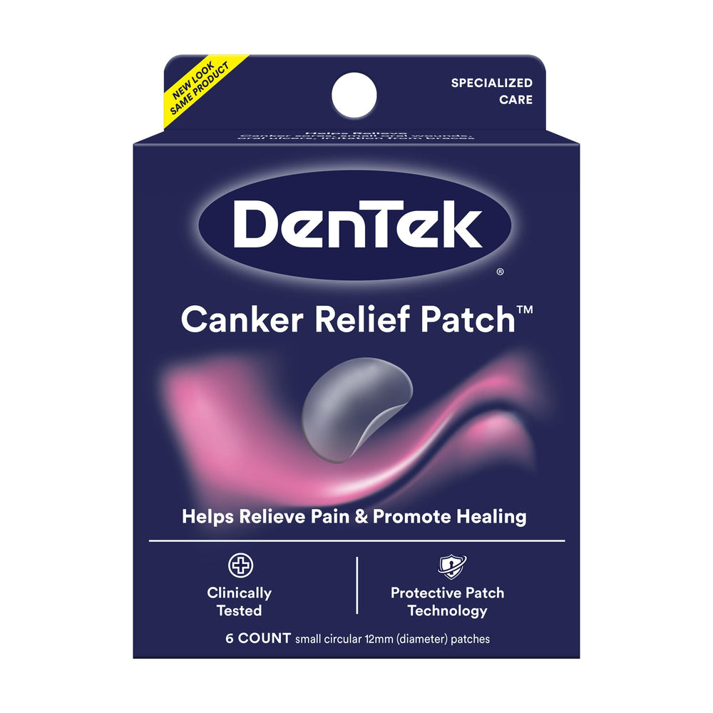 DenTek Canker Relief patches 6-count box front