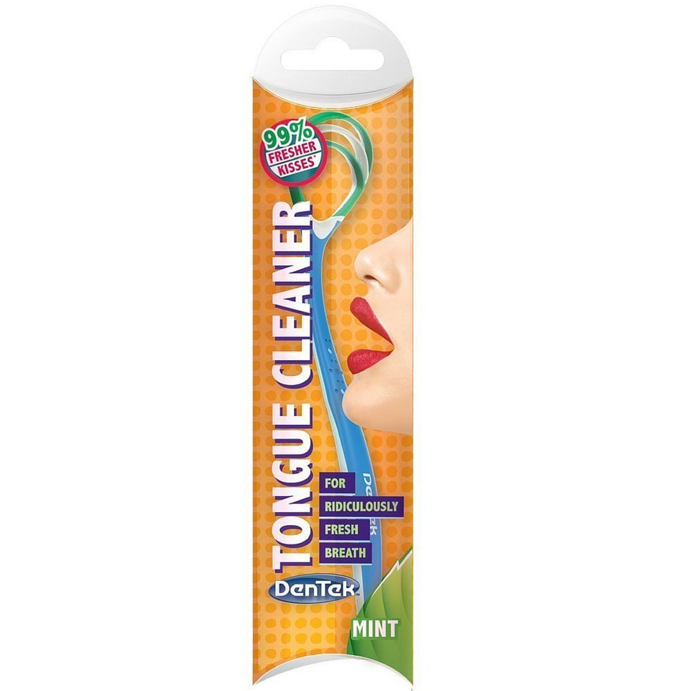 Dentek Comfort Clean Tongue Cleaner Fresh Mint close-up view