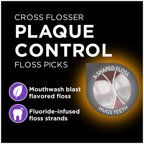 2x Cross Floss design curves around teeth for better cleaning