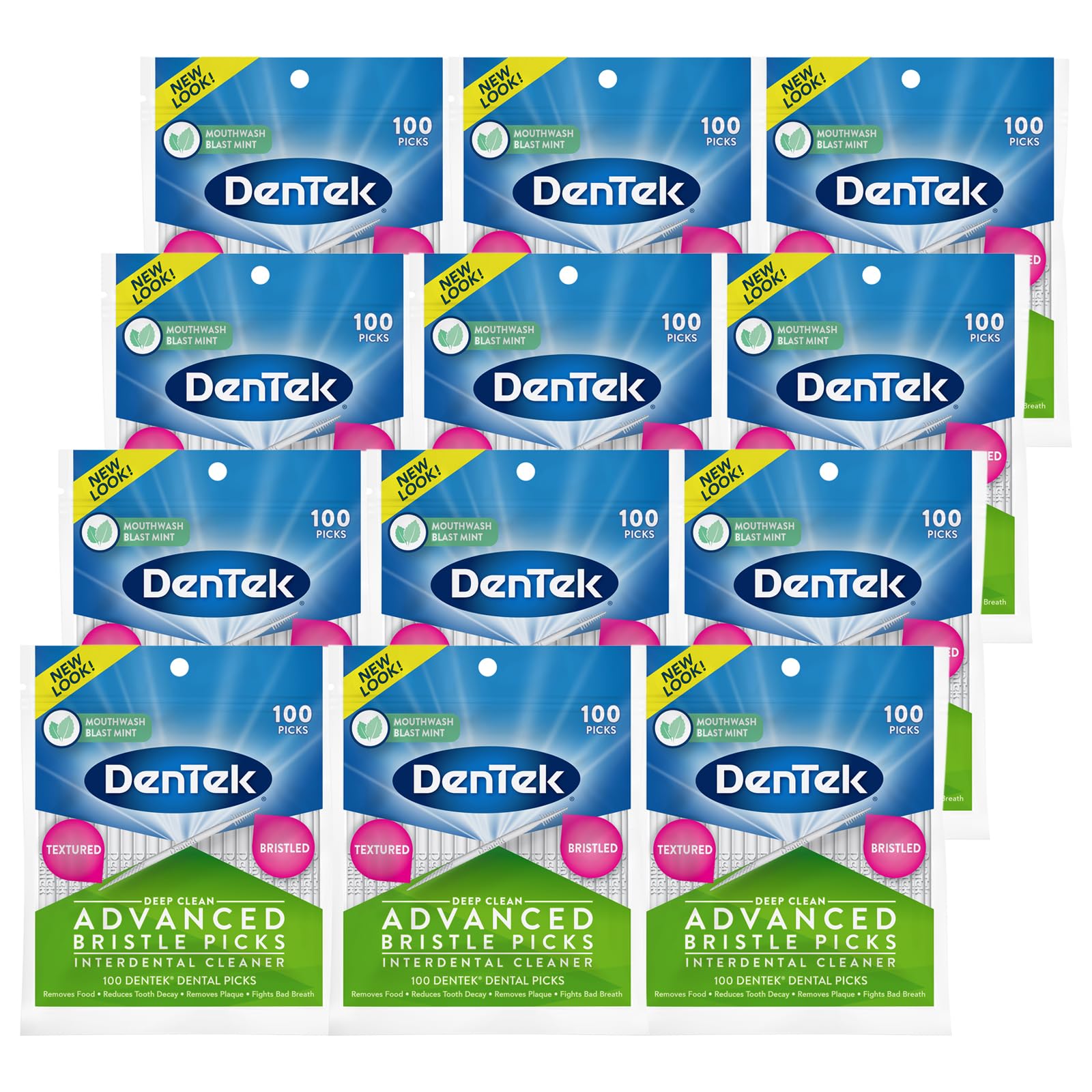 DenTek Deep Clean Bristle Picks dual-ended design close-up