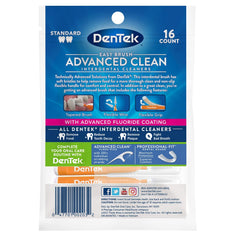 Antimicrobial cap on mint flavored DenTek interdental cleaners packaging