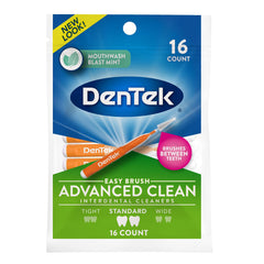 Close-up of DenTek interdental cleaner 16-count standard fit